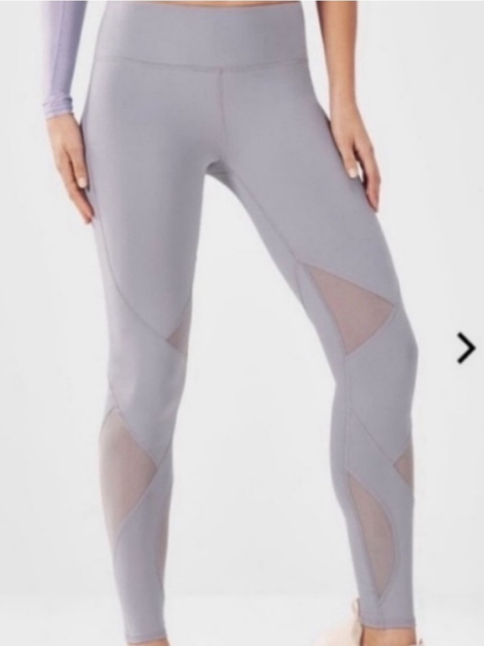 Fabletics Mesh Cut Out Leggings Size Small Small hole